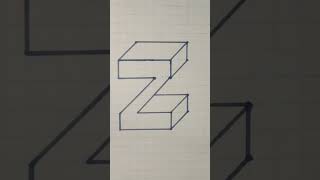 Awesome 3D letter Z.|😮😲|Subscribe|#short