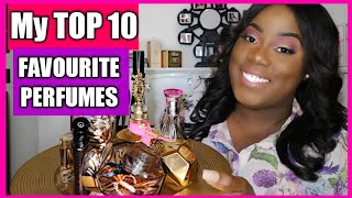 MY TOP 10 FAVOURITE PERFUMES 2019 || MOST COMPLIMENTED || Coco Pebz