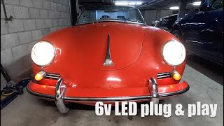 Porsche 356 LED Headlight Review (6 volt)