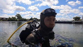 Scuba diving at Old Welland Canal, Ontario. Sep 8, 2024