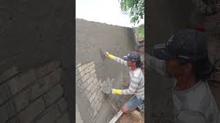 Plaster dinding pagar