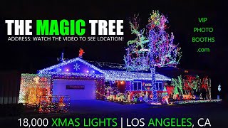 Christmas Lights In Los Angeles, THE MAGIC TREE, House, 18,000 Lights, VIP 360 Photo Booth