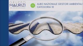 Iscrizione Albo Nazionale Gestori Ambientale categoria 10