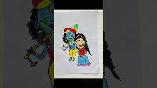 How to draw Happy holi Radha Krishna #Short##