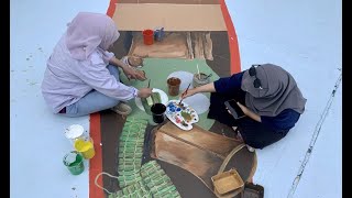 Artists take on Brunei's biggest mural