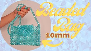 Beaded Bag - bolsa de miçanga passo a passo pedraria 10mm