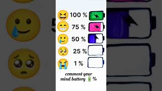 what your mind battery 🔋% comment#shorts