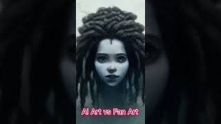 AI Art vs Fan Art #shorts #aiart