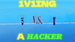 1v1ing a HACKER in ROBLOX BLADE BALL *|SUPER CHALLENGING|*