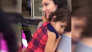 Cute Baby Don't want to leave Sunny Leone must watch video