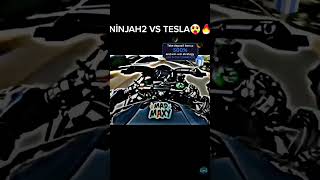 Ninja H2 Vs Tesla 😈🤏 #shorts