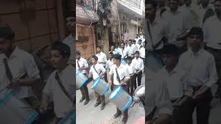 RSS Members Take Out Route March In Delhi Patel Nagar  | RSS Parade