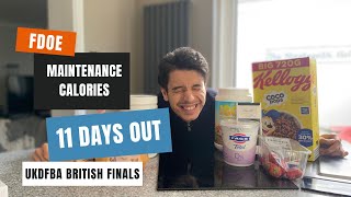 Full Day of Eating Maintenance Calories (2600 cals) 11 DAYS OUT UKDFBA BRITISH FINAL | MENS PHYSIQUE