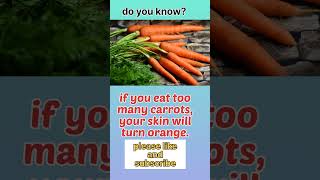 fact 79, carrot turns you orange