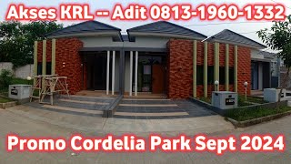 Promo September Cordelia Park Ciseeng Rumah Strategis Akses KRL Unit Siap Bangun