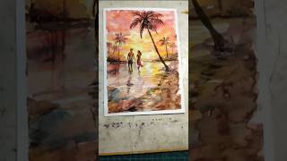 Water color painting #watercolor #artstyle #artshortsvideo