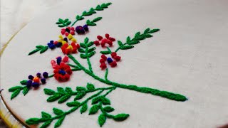 French Knot Embroidery// Hand Embroidery Flowers..