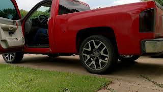 08 Silverado 4.8 longtubes no cats single chamber flowmasters 4.56's