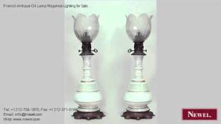 French Antique Oil Lamp Regence Lighting for Sale