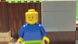 lego man eats a carrot