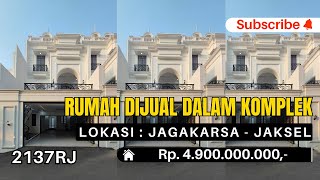 Rumah Mewah 3 Lantai Dalam Komplek Dekat Gerbang TOL ANDARA Jakarta Selatan