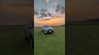 Hyryder with beautiful sunset 🌅 #shorts #hyryder #grandvitara #newcar #toyota #elevate #viral