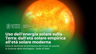 🖥️ WEBINAR | USO DELL'ENERGIA SOLARE SULLA TERRA