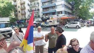 Pericón del Frente Amplio en la explanada de la Udelar. Actividad de la Comisión Nacional de Cultura