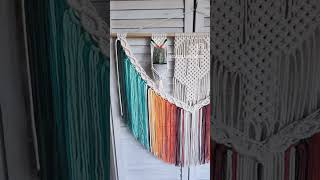 Macrame Cactus Serape Wall Hanging🌵 #shorts #macrame