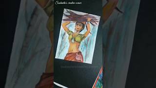 drawing of a village girl #like #drawing #ytshorts #shorts #shortsfeed #art #subscribe #viral