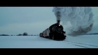 N&W steam locomotive in the snow: Virginia Creeper mixed train on the Strasburg Rail Road