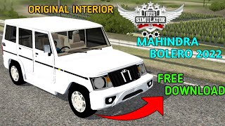 MAHINDRA BOLERO 2022 FOR BUS SIMULATOR INDONESIA BUSSID FREE DOWNLOAD