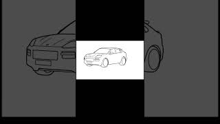 How to draw a PORSCHE CAYENNE 2024 / drawing porsche step by step