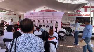 Entrega de ambulancias al Centro de Salud Urbano, Hospital General IMSS Bienestar Pinotepa Nal. Oax.