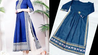 latest summer kurti/frock design cutting and stitching