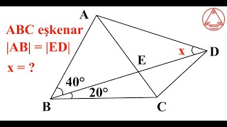 Çok Güzel bir Geometri Zeka Problemi ve Çözüm Yöntemi (Çok Zor)