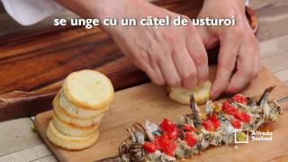 Retete Alfredo Seafood - Bruschette cu Baby Hering