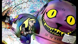 PAINTING A FOOTBALL HELMET | ALICE IN WONDERLAND THEME