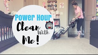 POWER HOUR CLEAN WITH ME| SPEED CLEANING| CLEANING MOTIVATION SAHM