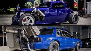 Twin Turbo Hot Rod VS Turbo FoxBody Mustang! - $1500 Money Race!