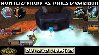 Hunter/Druid vs Priest/Warrior | TBC Classic S1 | 2k+ 2v2 Arena | Lunyx