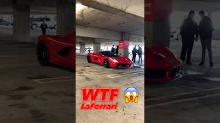 FERRARI GOES CRAZY IN LA PARKING STRUCTURE!!! 😱 #ferrari #laferrari #exotic #cars #trending