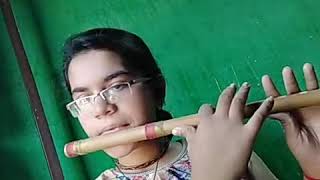 Boro asha kore esechhi go। Rabindra Sangeet। Flute cover by sneha das