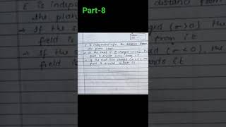 Physics Class-12 ELECTRIC CHARGE Notes (GAUSS'S THEOREM & APPLICATIONS) for board exam#shorts...