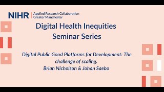 Digital Health Inequalities Seminar: November 2022