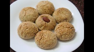 Aata cookies/Almond cookies/बिना मैदे के,गेंहू के आटे से बनाएं/Only 4 ingredients cookies/Christmas