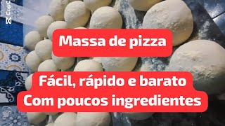 massa de pizza profissional rápido fácil barato e com poucos ingredientes