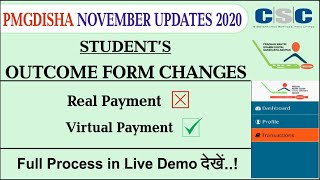 PMGDISHA New Update || How To Fill Outcome Form 2020 Through Student Dashboad ✔ || Live Demo Video 🔴