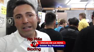 Oscar De la Hoya at house of boxing  talks about Canelo - Lara Fight