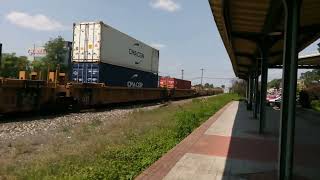 CSX stack train Rolling through Ridgefield Park